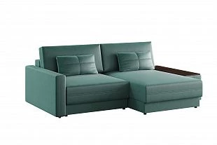 Диван Киото Комплектация 10, накладка Венге, (Clever 22 зеленый) 