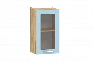 100.30 400 Шкаф навесной ("Вокс" (витрина), Антарктида, Дуб Крафт Золотой) 