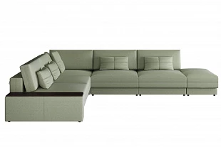 Диван Киото Комплектация 6 (Фабио олив, накладка Венге) 