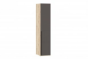200.02 Шкаф для одежды (Фасад ПВХ) ("Арден", Правый, Софт графит, Дуб Делано)	 