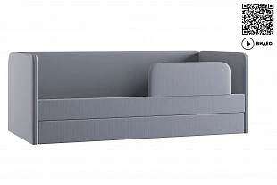 Модель 302 Кровать "Молли" (Велюр Sota grey) 