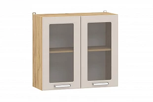 100.31 800 Шкаф навесной ("Вокс" (витрина), Сантьяго, Дуб Крафт Золотой) 