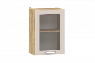 100.30 500 Шкаф навесной ("Вокс" (витрина), Сантьяго, Дуб Крафт Золотой) 
