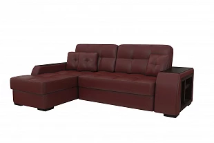 Диван-кровать угловой 1пф-2т "Премьер" (Браво 10,  Венге тёмное, Левый) 