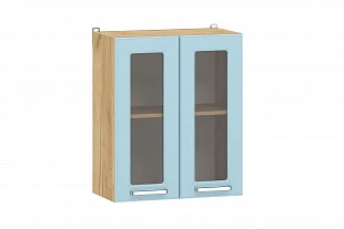 100.31 600 Шкаф навесной ("Вокс" (витрина), Антарктида, Дуб Крафт Золотой) 