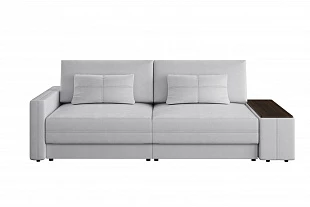 Диван Киото Комплектация 1 (Clever 08 серый, накладка Венге) 