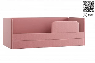 Модель 302 Кровать "Молли" (Велюр Sota blush) 