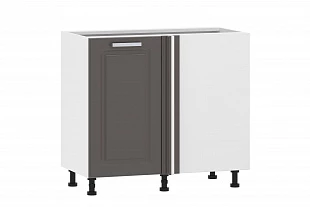 Тумба кухонная угловая "Вокс" (Софт Графит/Белый) 