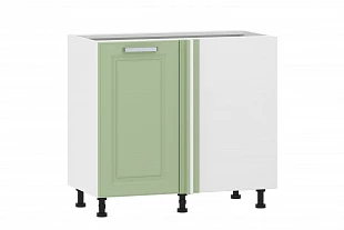 Тумба кухонная угловая "Вокс" (Фисташка/Белый) 