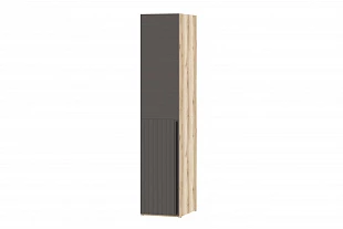 200.02 Шкаф для одежды (Фасад ПВХ) ("Арден", Левый, Софт графит, Дуб Делано)	 