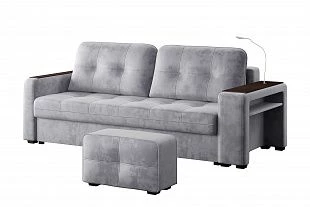 Диван-кровать "SMART" Б3-3т-Б4 СК Модель 063 (Onix 13 темно-серый) 