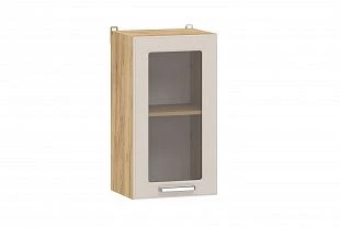 100.30 400 Шкаф навесной ("Вокс" (витрина), Сантьяго, Дуб Крафт Золотой) 