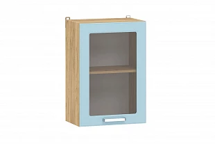 100.30 500 Шкаф навесной ("Вокс" (витрина), Антарктида, Дуб Крафт Золотой) 