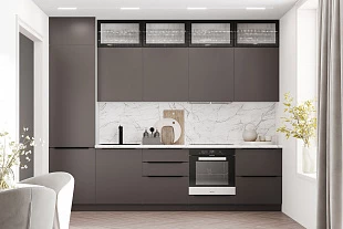 Кухня "Норвуд" Комплектация 4 (Белый/Софт Графит, Монтобелло) 