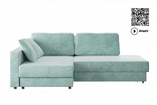 Диван-кровать угловой "Бостон" 2Т-1ПФ/1пф-2т (Велюр Onix 07) Диван-кровать угловой "Бостон" 2Т-1ПФ/1пф-2т (Велюр Onix 07)