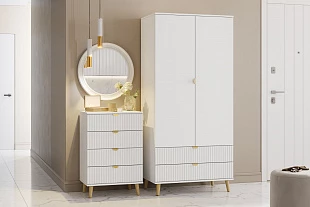 Прихожая "Дакота" Комплектация 1 (Меренга/Белый) 