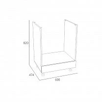 Тумба кухонная для техники "Вокс" 100.10 600