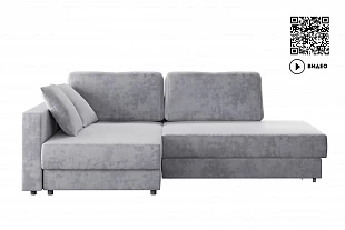 Диван-кровать угловой "Бостон" 2Т-1ПФ/1пф-2т (Велюр Onix 13) Диван-кровать угловой "Бостон" 2Т-1ПФ/1пф-2т (Велюр Onix 13)