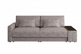 Диван Киото Комплектация 1 (Onix 05 коричневый, накладка Венге) 