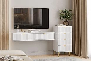 Гостиная "Дакота" Комплектация 2 (Меренга/Белый) 