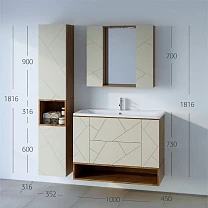 Тумба с нишей КРИСТАЛЛ 100 