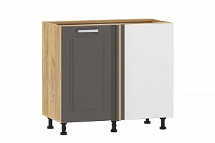 Тумба кухонная угловая "Вокс" (Софт Графит/Дуб Крафт Золотой) 