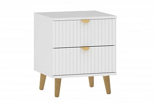 НМ 040.19 Тумба прикроватная ("Дакота", Меренга, Белый) 