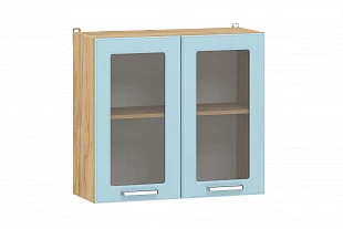 	 100.31 800 Шкаф навесной ("Вокс" (витрина), Антарктида, Дуб Крафт Золотой) 