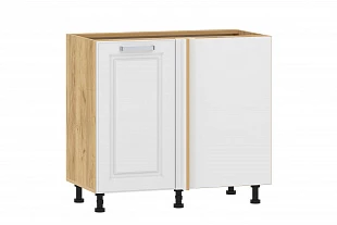 Тумба кухонная угловая "Вокс" (Меренга/Дуб Крафт Золотой) 