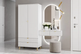 Прихожая "Дакота" Комплектация 2 (Меренга/Белый) 