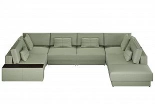 Диван Киото Комплектация 8 (Фабио олив, накладка Венге) 